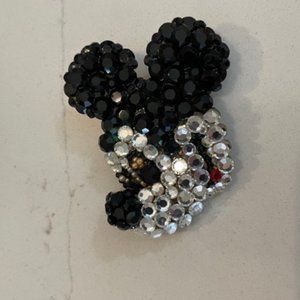Wendy Gell Vintage Rhinestone Disney Mickey Mouse Brooch Pin